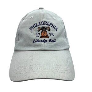 Philadelphia Liberty Bell Embroidered Adjustable Baseball Cap White Cotton Unise